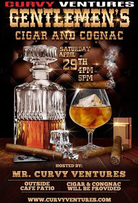 Gentlemen's Cigar and Cognac Hour Curvy Ventures Ft Lauderdale Florida